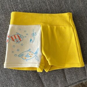 Vintage baby boy swim shorts with lil fish